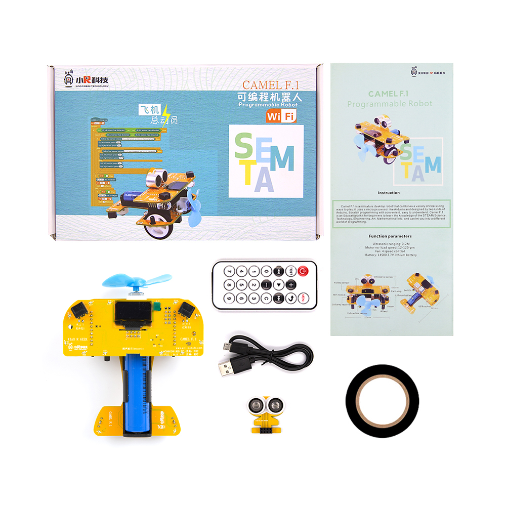 Робот Arduino STEAM Education CAMEL F.1 Mixly WiFi для детей и студентов, без аккумулятора 18650 в комплекте